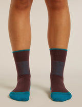 Icebreaker Merino Hike+ Medium Crew Socks (Women's) - Java/Tidal Teal