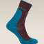 Icebreaker Merino Hike+ Medium Crew Socks (Women's) - Java/Tidal Teal