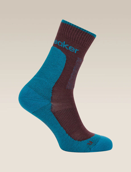 Icebreaker Merino Hike+ Medium Crew Socks (Women's) - Java/Tidal Teal