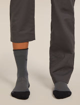 Icebreaker Merino Hike+ Light Crew Socks (Women's) - Obsidian/Black