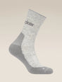 Icebreaker Merino Hike+ Light Crew Socks (Women's) - Blizzard Heather/Alloy