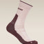 Icebreaker Merino Hike+ Light Crew Socks (Women's) - Pink Quartz/Java