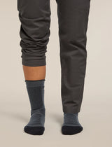 Icebreaker Merino Hike+ Heavy Crew Socks (Women's) - Obsidian/Black