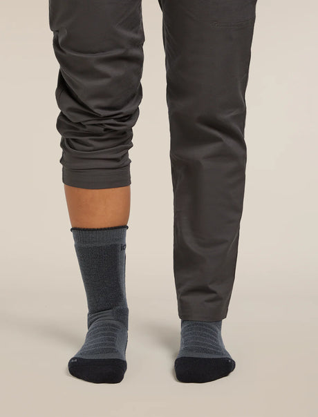 Icebreaker Merino Hike+ Heavy Crew Socks (Women's) - Obsidian/Black