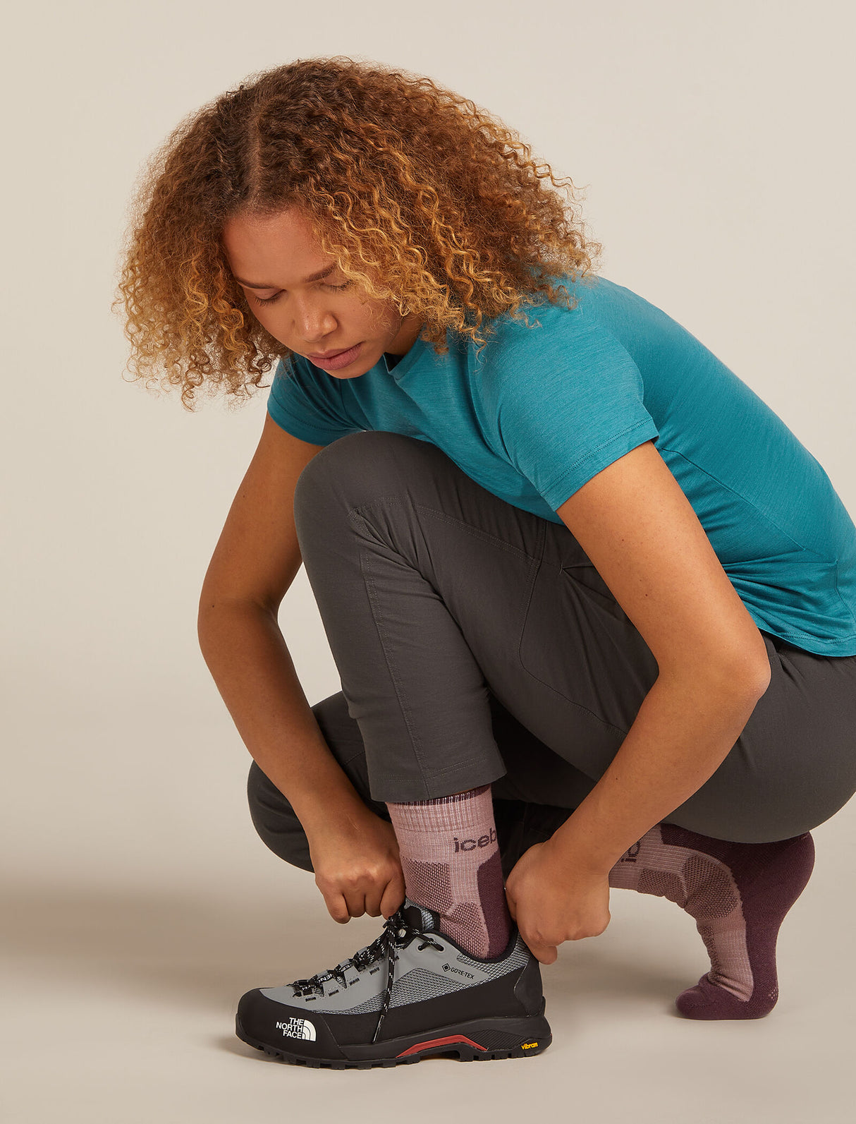 Icebreaker Merino Hike+ Heavy Crew Socks (Women's) - Summit/Java - Find Your Feet Australia Hobart Launceston Tasmania