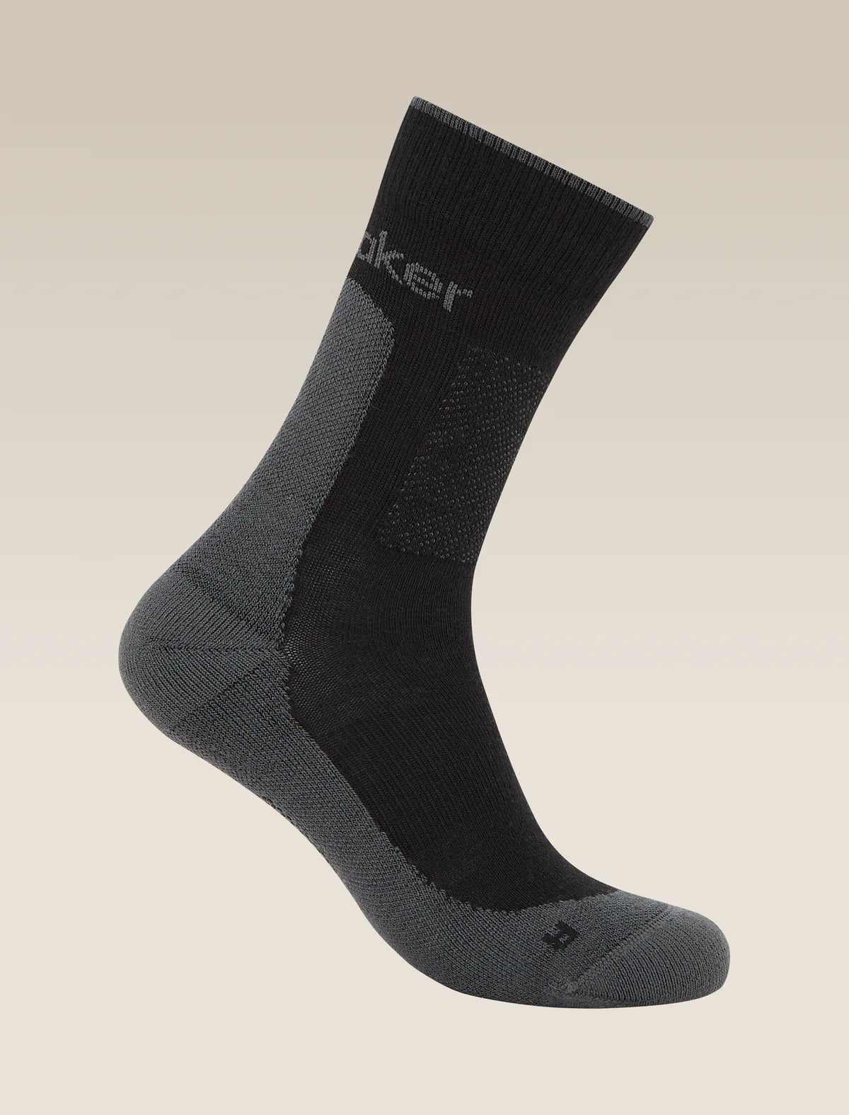 Icebreaker Merino Hike+ Medium Crew Socks (Men's) - Black/Obsidian