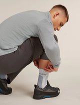 Icebreaker Merino Hike+ Medium Crew Socks (Men's) - Blizzard Heather/Alloy