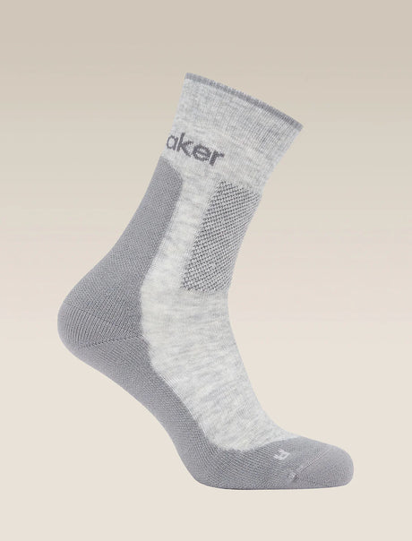 Icebreaker Merino Hike+ Medium Crew Socks (Men's) - Blizzard Heather/Alloy