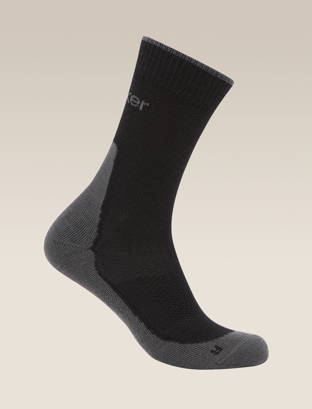 Icebreaker Merino Hike+ Light Crew Socks (Men's) - Black/Obsidian - Find Your Feet Australia Hobart Launceston Tasmania
