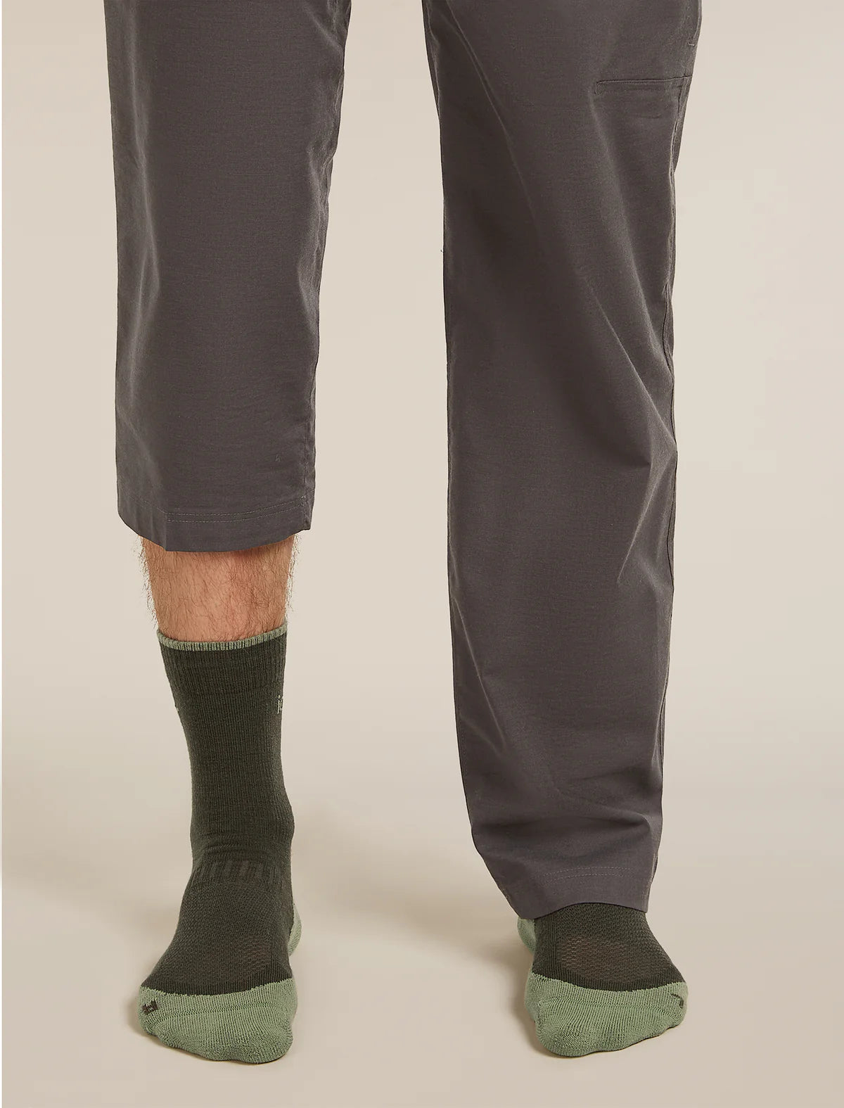 Icebreaker Merino Hike+ Light Crew Socks (Men's) - Dark Loden/Lichen