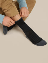  - Icebreaker Merino Hike+ Heavy Crew Socks (Men's) - Black/Obsidian