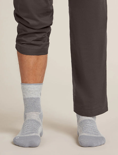 Icebreaker Merino Hike+ Heavy Crew Socks (Men's) - Blizzard Heather/Alloy