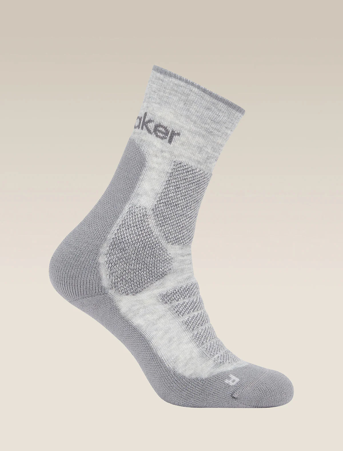 Icebreaker Merino Hike+ Heavy Crew Socks (Men's) - Blizzard Heather/Alloy