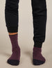 Icebreaker Merino Hike+ Heavy Crew Socks (Men's) - Blizzard Java/Black - Find Your Feet Australia Hobart Launceston Tasmania