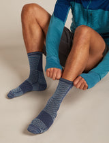 Icebreaker Merino Run+ Ultralight Crew Socks (Men's) Fusion Dye - Graphite FD/Graphite/Snow - Find Your Feet Australia Hobart Launceston Tasmania