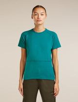 Icebreaker Merino 200 Waffle Elevation Short Sleeve T-Shirt (Women's) - Tidal Teal