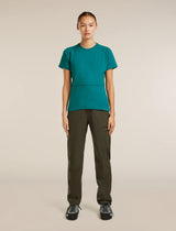 Icebreaker Merino 200 Waffle Elevation Short Sleeve T-Shirt (Women's) - Tidal Teal