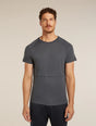 Icebreaker Merino 200 Waffle Elevation Short Sleeve T-Shirt (Men's) - Obsidian