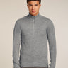 Icebreaker Merino Anniversary Original Long Sleeve Half Zip Top (Men's) - Metro Heather - Find Your Feet Australia Hobart Launceston Tasmania