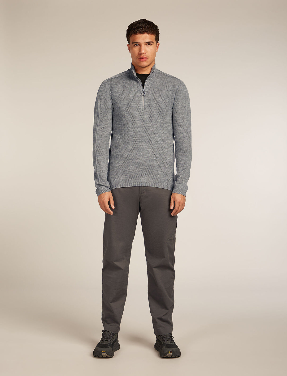 Icebreaker Merino Anniversary Original Long Sleeve Half Zip Top (Men's) - Metro Heather - Find Your Feet Australia Hobart Launceston Tasmania