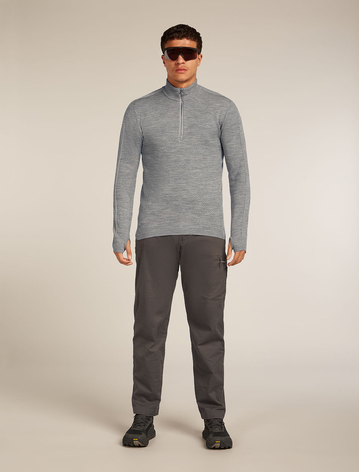 Icebreaker Merino Anniversary Original Long Sleeve Half Zip Top (Men's) - Metro Heather - Find Your Feet Australia Hobart Launceston Tasmania
