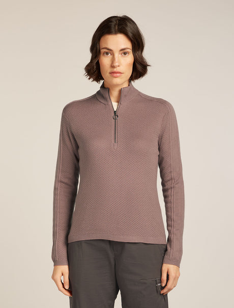 Icebreaker Merino Anniversary Original Long Sleeve Half Zip Top (Women's) - Summit - Find Your Feet Australia Hobart Launceston Tasmania