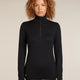 Icebreaker Merino 300 Original Long Sleeve Half Zip Top (Women's) - Black