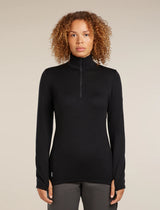 Icebreaker Merino 300 Original Long Sleeve Half Zip Top (Women's) - Black