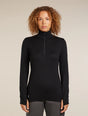 Icebreaker Merino 300 Original Long Sleeve Half Zip Top (Women's) - Black