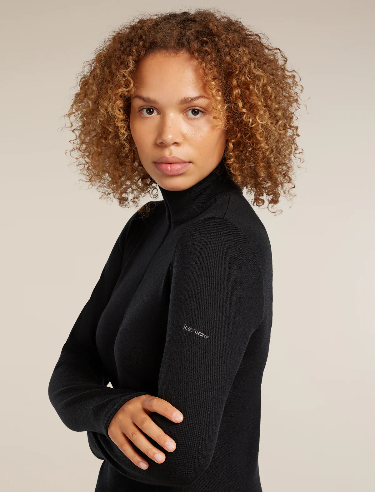 Icebreaker Merino 300 Original Long Sleeve Half Zip Top (Women's) - Black