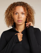 Icebreaker Merino 300 Original Long Sleeve Half Zip Top (Women's) - Black