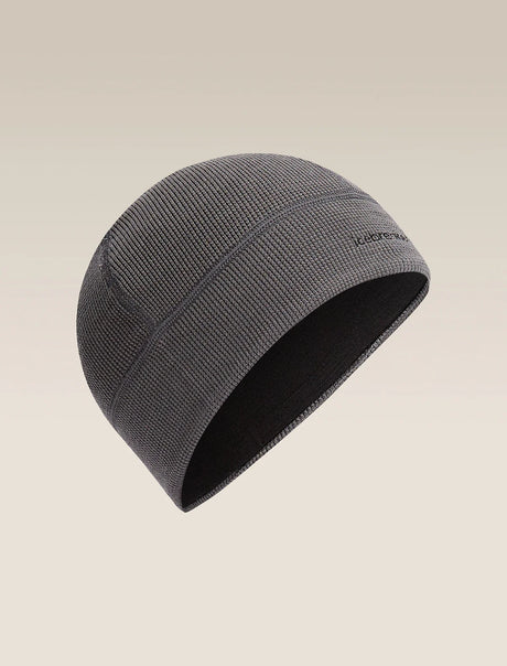 Icebreaker Merino 260 Waffle Knit Wander Reversible Beanie (Unisex) - Obsidian/Black