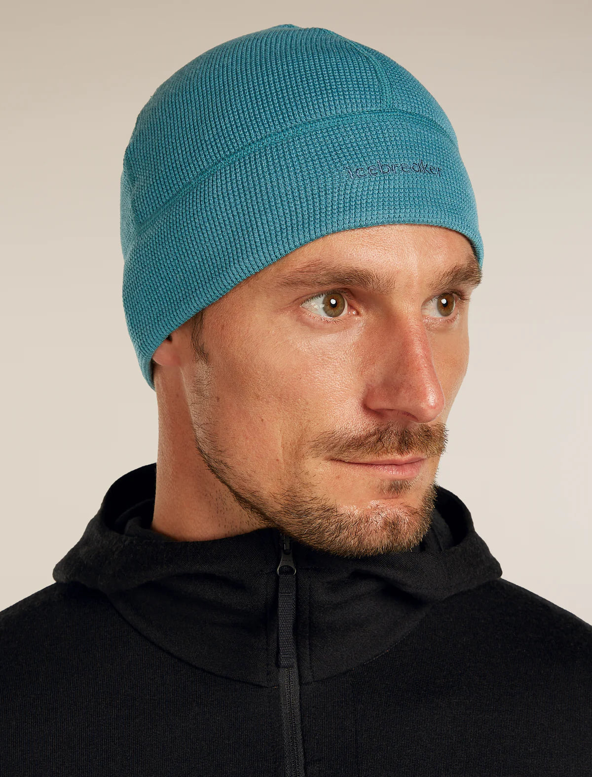 Icebreaker Merino 260 Waffle Knit Wander Reversible Beanie (Unisex) - Topaz/Atlantis