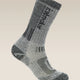 Gray sock with brand logo on a beige background - Icebreaker Merino Hike+ Mountaineer Mid Calf Socks (Women's) - Jet Heather/Black