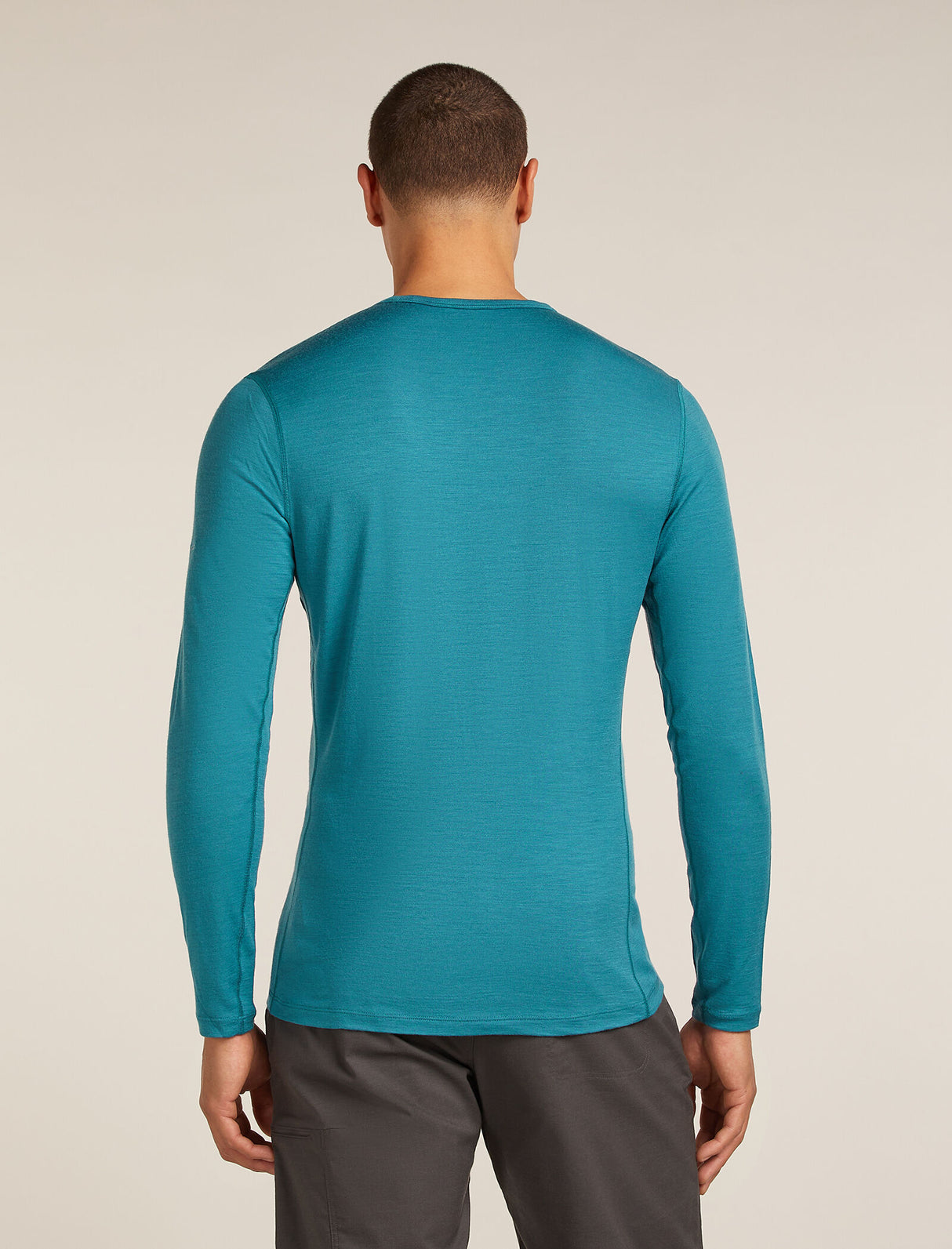 Icebreaker Merino 200 Oasis Long Sleeve Crew Thermal Top Elevation Line (Men's) - Topaz - Find Your Feet Australia Hobart Launceston Tasmania