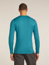 Icebreaker Merino 200 Oasis Long Sleeve Crew Thermal Top Elevation Line (Men's) - Topaz - Find Your Feet Australia Hobart Launceston Tasmania