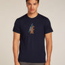 Icebreaker Merino 150 Tech Lite Short Sleeve T-Shirt (Men's) - Bear Tour - Midnight Navy - Find Your Feet Australia Hobart Launceston Tasmania