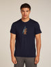 Icebreaker Merino 150 Tech Lite Short Sleeve T-Shirt (Men's) - Bear Tour - Midnight Navy - Find Your Feet Australia Hobart Launceston Tasmania