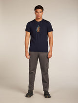 Icebreaker Merino 150 Tech Lite Short Sleeve T-Shirt (Men's) - Bear Tour - Midnight Navy - Find Your Feet Australia Hobart Launceston Tasmania