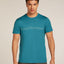 Icebreaker Merino 150 Tech Lite Short Sleeve T-Shirt (Men's) - Mountain Pulse - Topaz - Find Your Feet Australia Hobart Launceston Tasmania