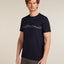 Icebreaker Merino 150 Tech Lite Short Sleeve T-Shirt (Men's) - Mountain Pulse - Midnight Navy - Find Your Feet Australia Hobart Launceston Tasmania