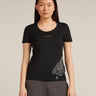 Icebreaker Merino 150 Tech Lite Short Sleeve Scoop Tee (Women's) - 30th Anniversary - Black - Find Your Feet Australia Hobart Launceston Tasmania