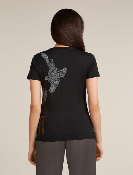 Icebreaker Merino 150 Tech Lite Short Sleeve Scoop Tee (Women's) - 30th Anniversary - Black - Find Your Feet Australia Hobart Launceston Tasmania