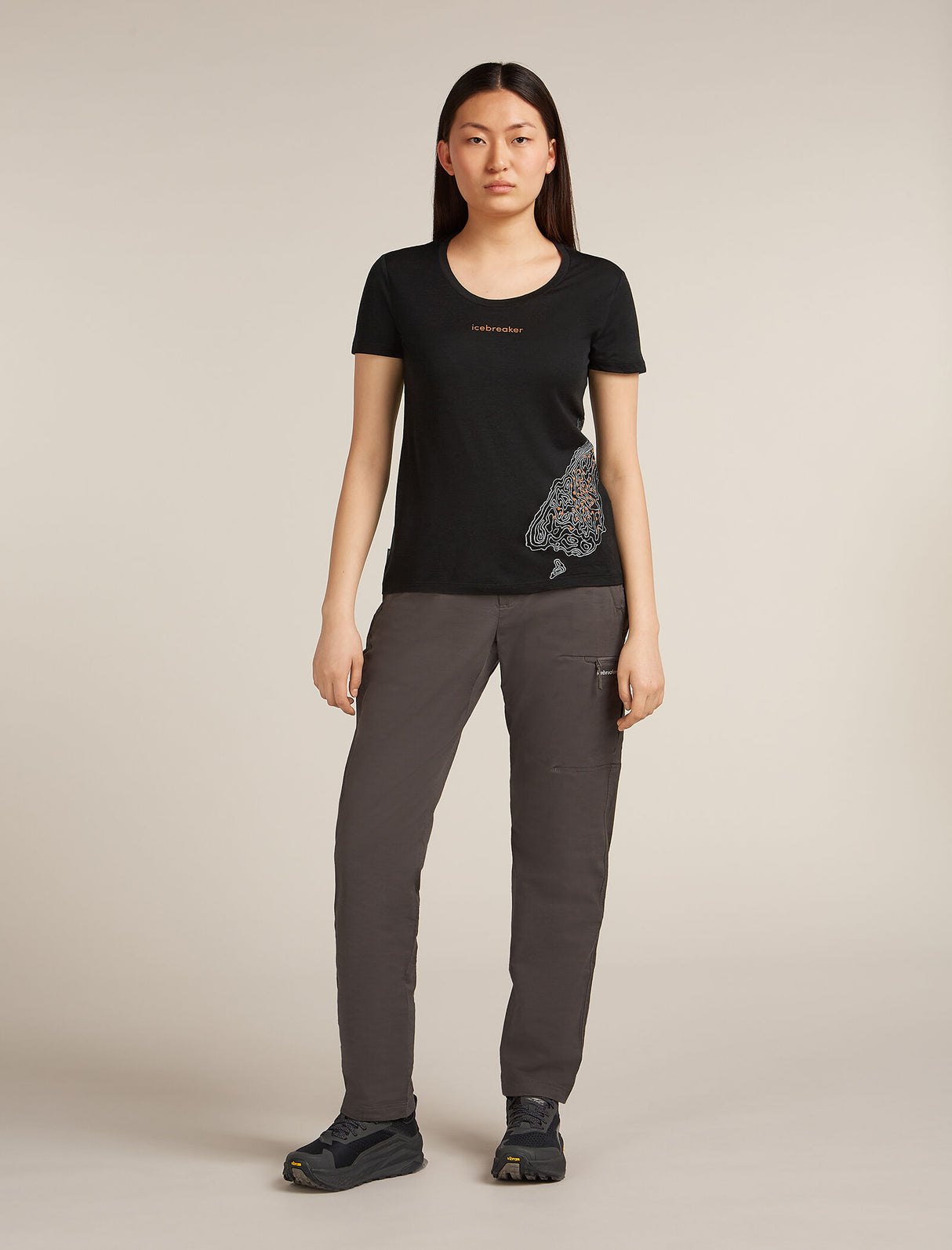 Icebreaker Merino 150 Tech Lite Short Sleeve Scoop Tee (Women's) - 30th Anniversary - Black - Find Your Feet Australia Hobart Launceston Tasmania
