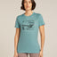 Icebreaker Merino 150 Tech Lite Short Sleeve T-Shirt (Women's) - Terrain - Hydro - Find Your Feet Australia Hobart Launceston Tasmania