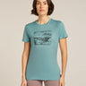 Icebreaker Merino 150 Tech Lite Short Sleeve T-Shirt (Women's) - Terrain - Hydro - Find Your Feet Australia Hobart Launceston Tasmania