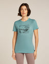 Icebreaker Merino 150 Tech Lite Short Sleeve T-Shirt (Women's) - Terrain - Hydro - Find Your Feet Australia Hobart Launceston Tasmania