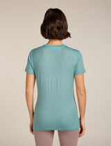 Icebreaker Merino 150 Tech Lite Short Sleeve T-Shirt (Women's) - Terrain - Hydro - Find Your Feet Australia Hobart Launceston Tasmania