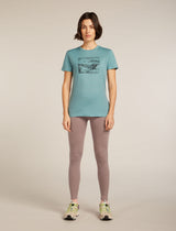 Icebreaker Merino 150 Tech Lite Short Sleeve T-Shirt (Women's) - Terrain - Hydro - Find Your Feet Australia Hobart Launceston Tasmania