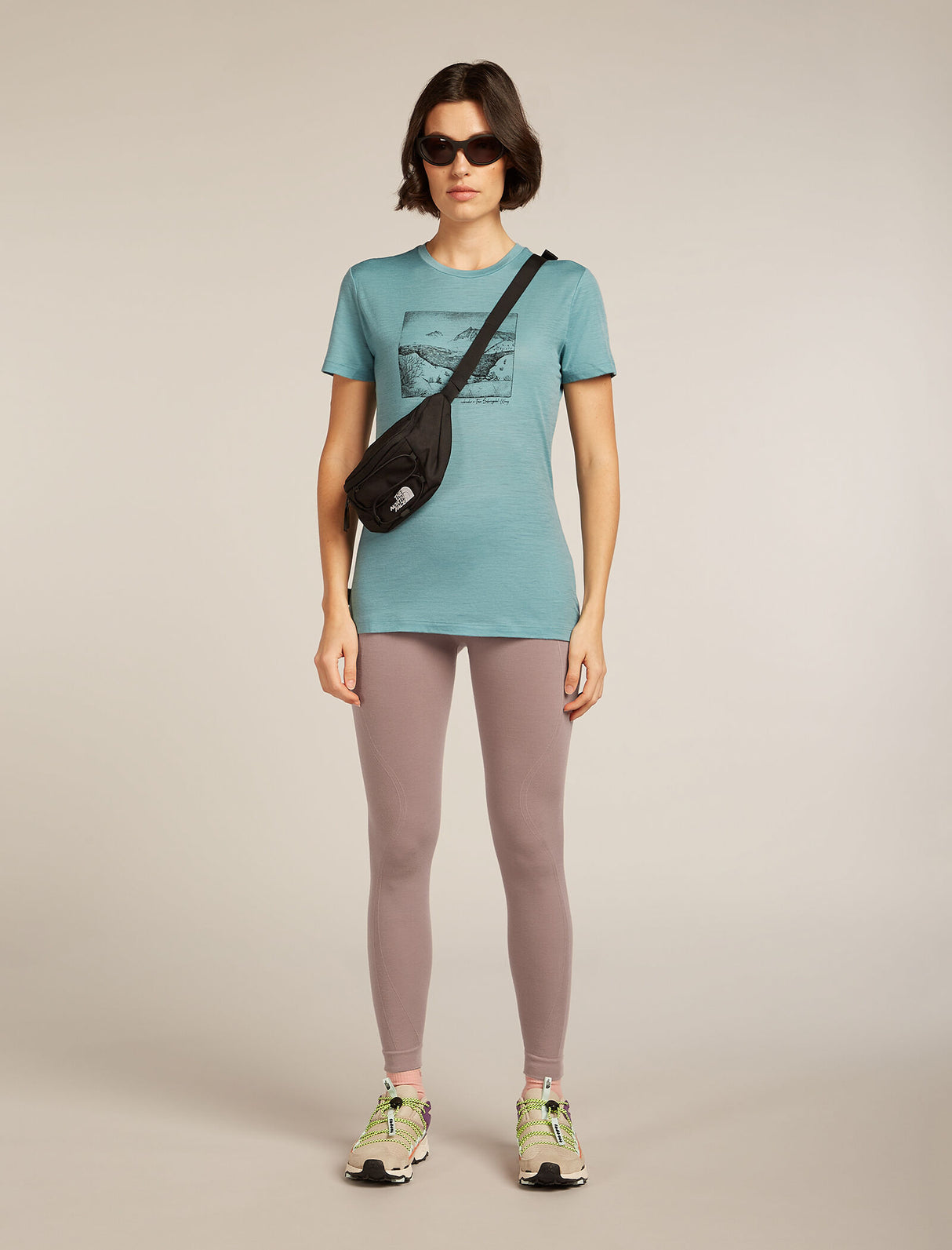 Icebreaker Merino 150 Tech Lite Short Sleeve T-Shirt (Women's) - Terrain - Hydro - Find Your Feet Australia Hobart Launceston Tasmania